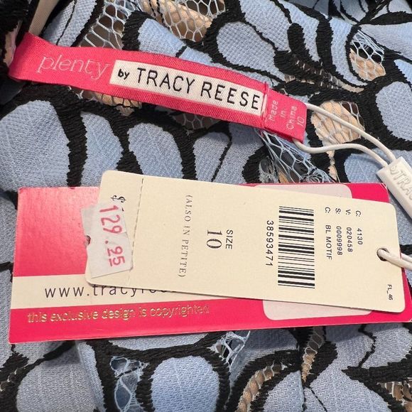 Plenty by Tracy Reese Floral Lace Dress in Black and Blue - Picture 6 of 8